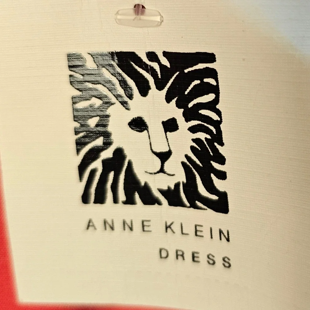 Anne Klein Coral Pink Sleeveless Split Neck Drawstring Waist Midi Dress 16 NEW - Picture 6 of 12